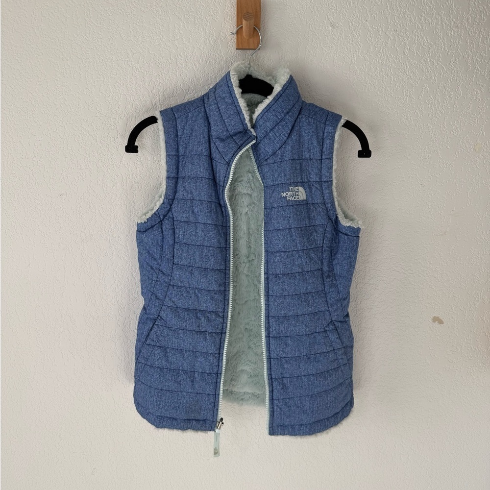 The North Face reversible Blue Quilted Vest
